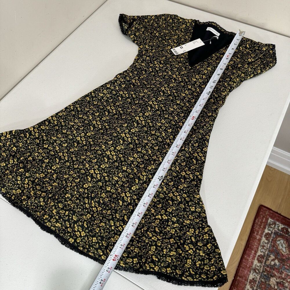 Urban Outfitters Women Dress Extra Small Black Newport Micro Floral Fairy Grunge - Picture 7 of 15
